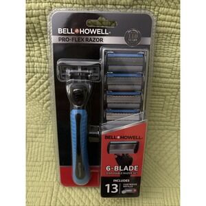 BELL & HOWELL PRO FLEX Razors 6 Precision Blades w/ 13 Refill Cartridges - NEW